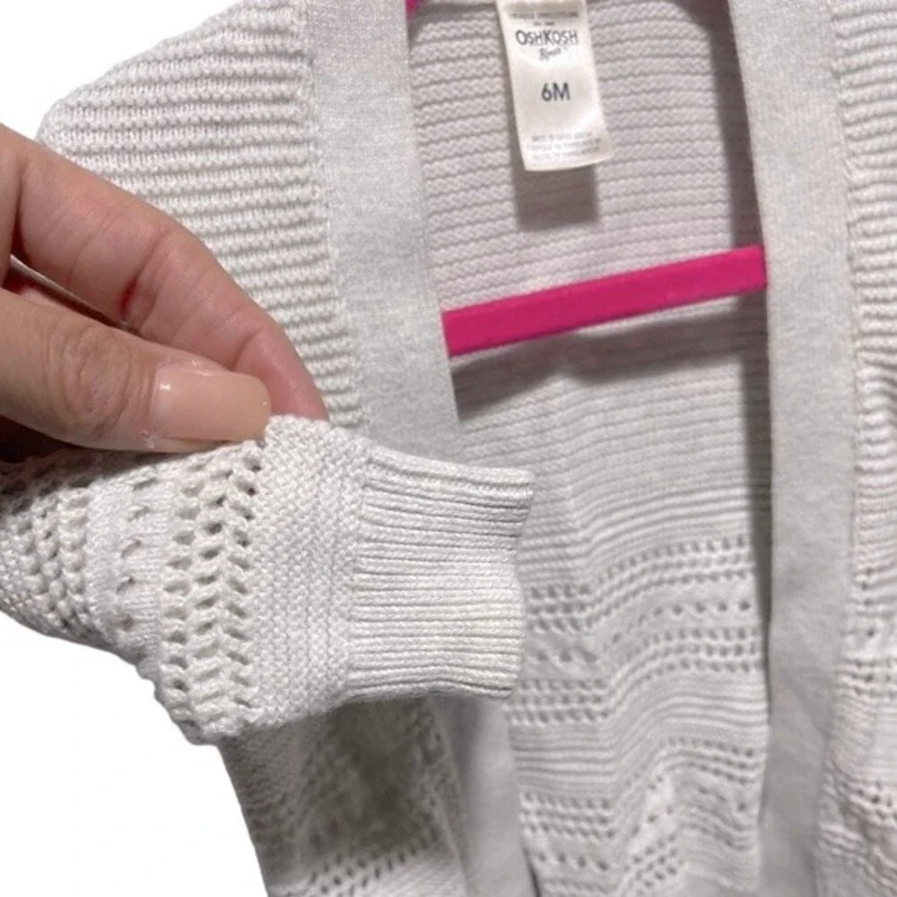 OshKosh B’Gosh Genuine Baby Crochet Cardigan, 6 Months